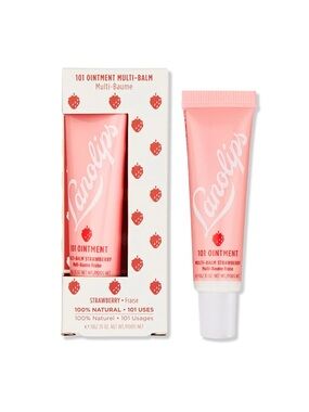 Lanolips Strawberry 101 Ointment Multi-Balm Lip Treatment NIB Vitamin E